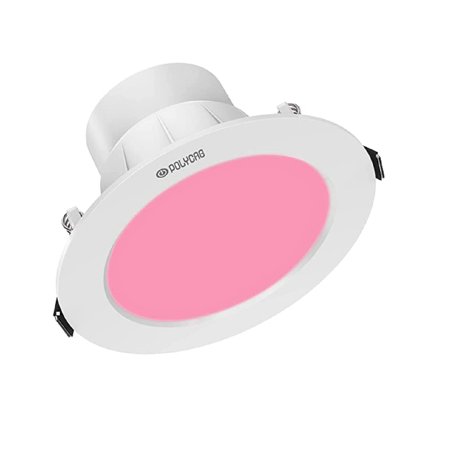 Polycab 3 Watt LED Down Pink Light Scintillate Integral Slim Round Smart Panel Light